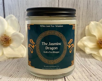 The Jasmine Dragon Tea Shoppe - Vela inspirada en el anime, cera de soja de 226 g