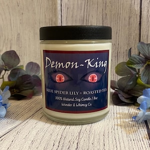 Vela inspirada en el anime Demon King, cera de soja de 8 oz