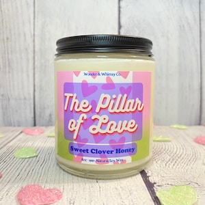 El Pilar del Amor - Vela inspirada en el anime, cera de soja de 8 oz