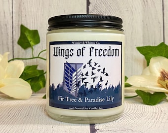 Wings of Freedom - Anime Inspired Candle, 8oz soy wax