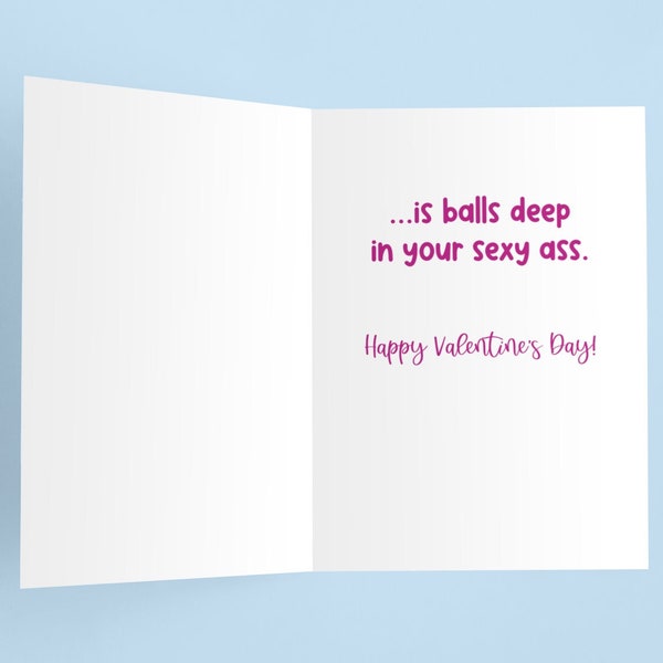Kinky Valentine Card for Women, Sexy Valentines Day Gift for Girlfriend, Anal Slut Naughty Wife Valentines Card, Sexy Greeting Cards for Her