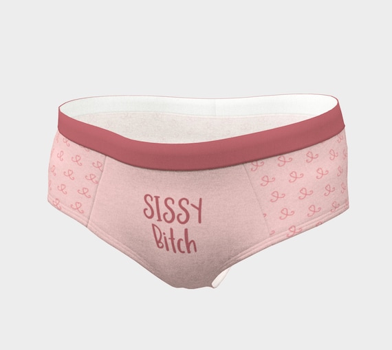 Sissy Bitch Underwear, Sissy Training Panties for Men, Male Kink Submissive  Femdom Pegging Fdom Msub Panty, Soft Pink Hearts Pattern -  Canada