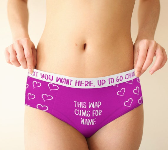 Custom Text Panties, Kinky Gift for Her, Your Text Here Panty