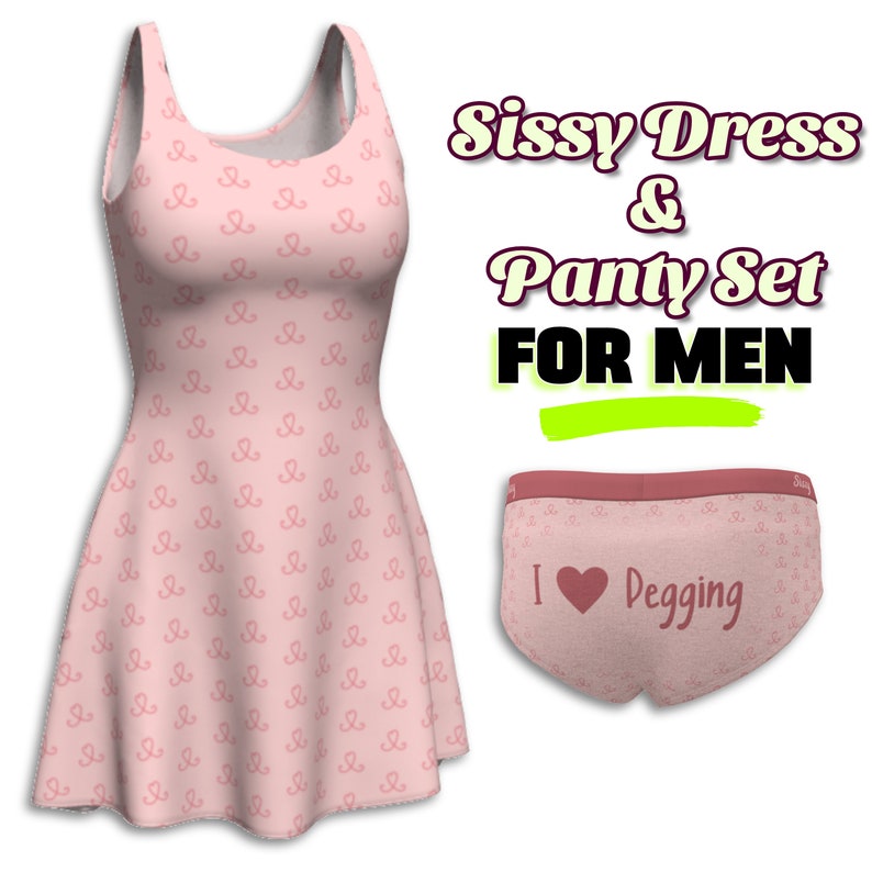 Sissy Dress Set With I Heart Pegging Panties for Men Femdom - Etsy