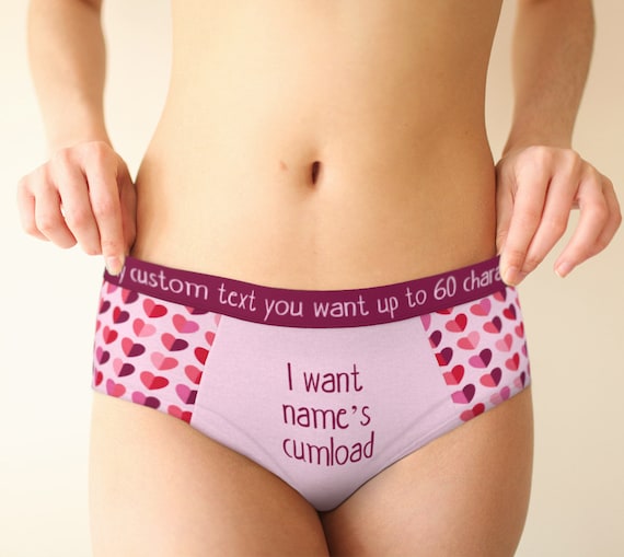 Custom Panties With Your Own Words, Custom Name Underwear, Sexy