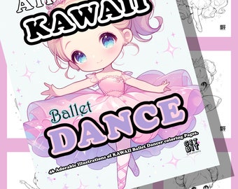 Coloriage kawaii, dessin animé japonais, anime mignon pour enfants, adolescents, livre de coloriage, cadeau pour adulte, amour des artistes, oeuvre d'art numérique manga