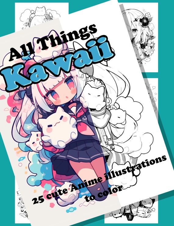 Kawaii, Manga and Anime Coloring Books for Adults, Teens and