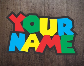 Super Mario Childs Name Sign / Custom Children Sign / Acrylic Sign / Game Room Sign