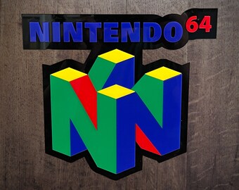 Nintendo 64 Acrylic Sign / Game Room Sign