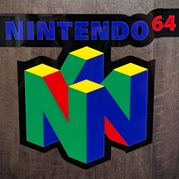 Nintendo 64 Acrylic Sign / Game Room Sign