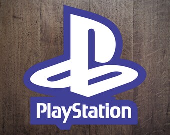 Playstation Acrylic Sign / One Color Logo / Game Room Sign / You Choose Colors!