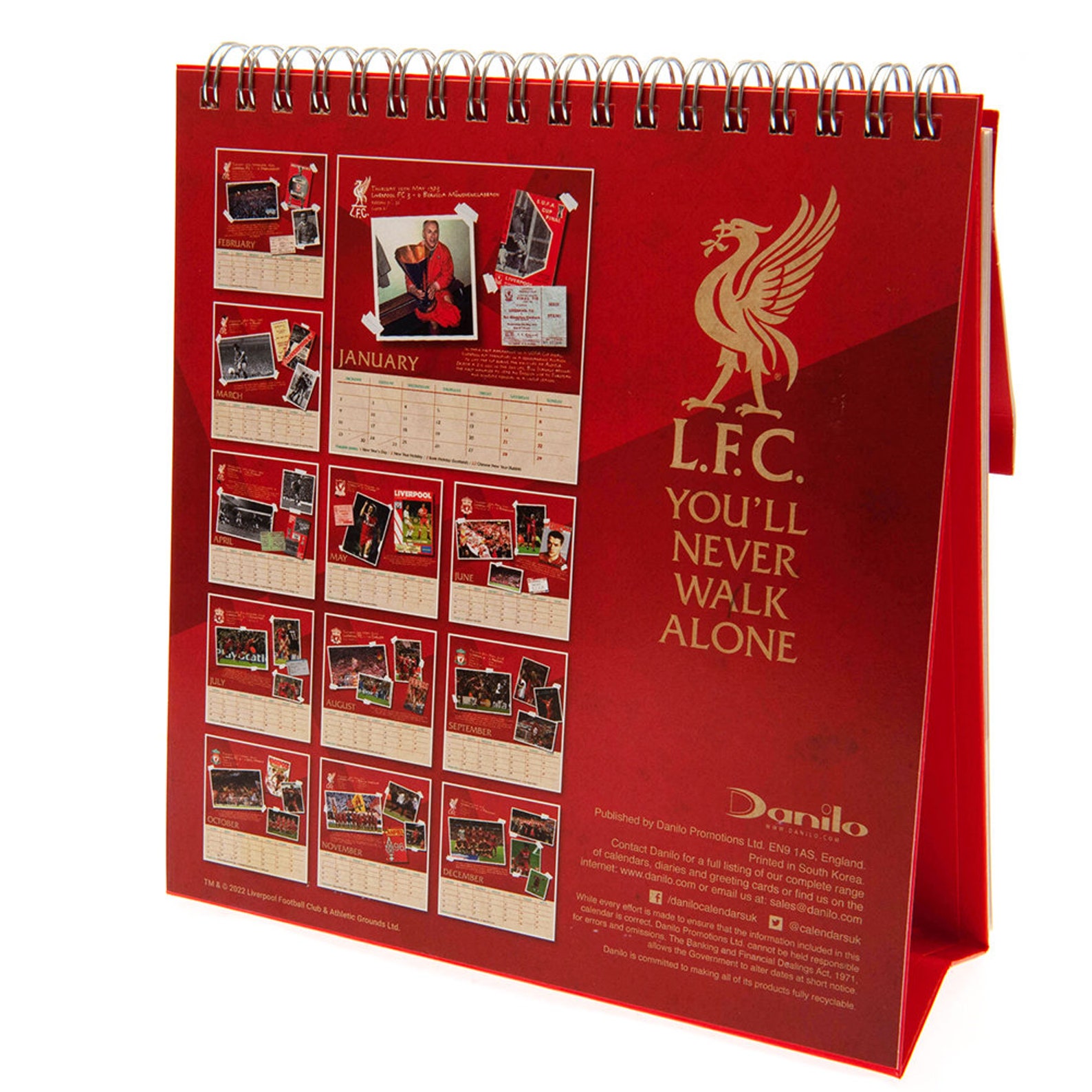 Liverpool FC Year 2023 Official Desk Calendar Official Etsy
