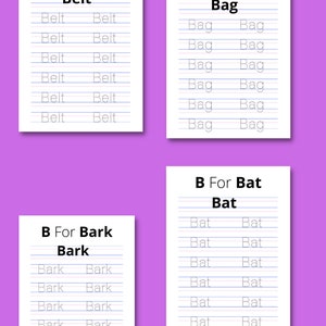 Word Tracing Worksheets, 37 Printable Pages to Trace Words That Start ...