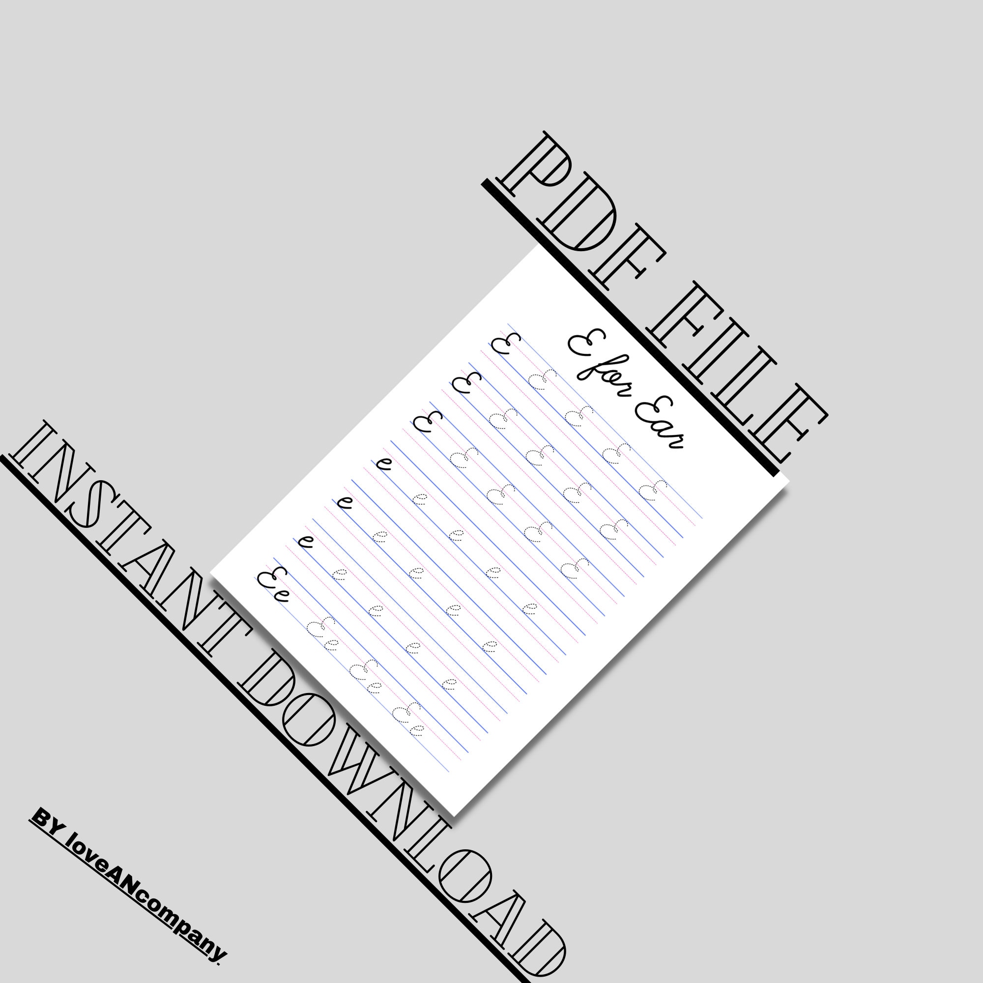 Cursive Tracing Worksheets, 26 Printable Pages to Trace in Cursive