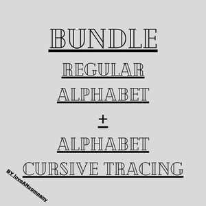 Bundle Tracing Worksheets, 42 Printable Pages To Trace The Regular/Cursive Alphabet, Handwriting/Tracing Letter Practice, PDF File