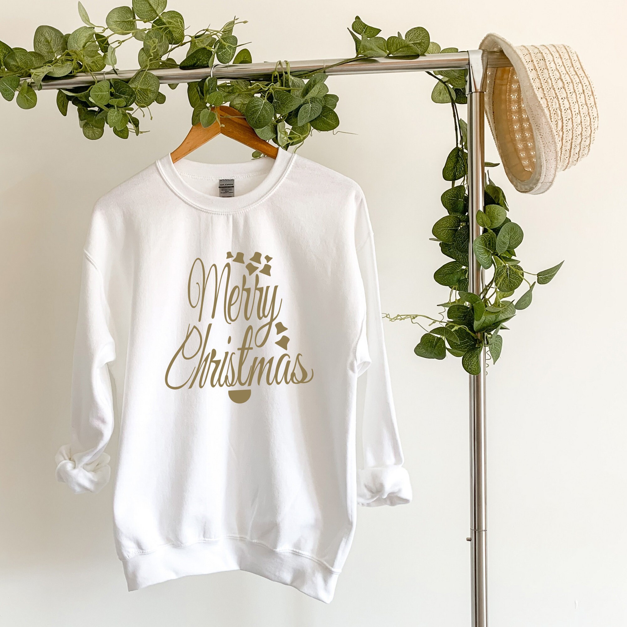 Discover Merry Christmas Sweatshirt, Bells Sweatshirt, Cute Sweater, New Year Sweatshirt, Ornament Sweater, Saying Christmas Gift, Christmas Shirt