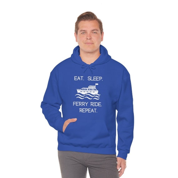 Eat Sleep Ferry Ride Repeat Unisex Heavy Blend Hoodies.