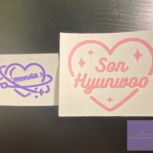 Monsta X Heart Name decals