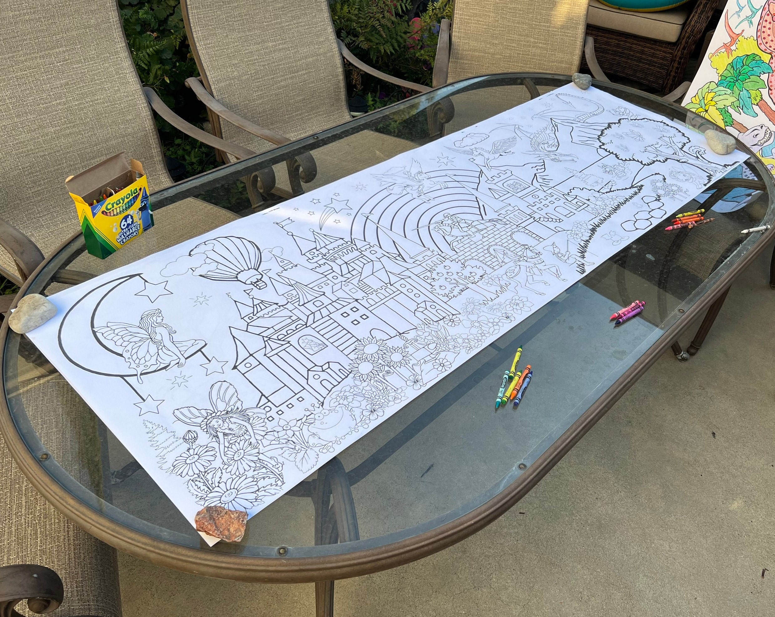 Magic Castle Giant Coloring Page - Fantasy Kingdom Theme Jumbo Banner ...