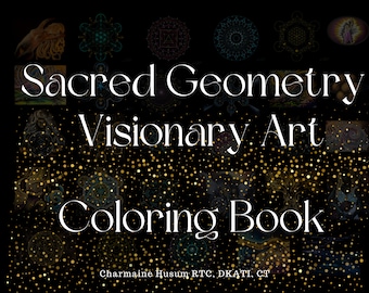 Sacred Geometry Visionary Art Coloring Book- Digital Download
