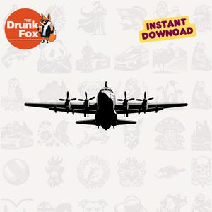 C-130 Hercules SVG - Transport Aircraft Clipart for Military Pilots and Aviation Gifts