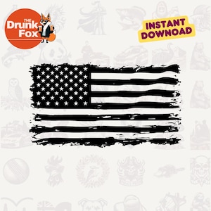 Camo Filled American Flag SVG for Veterans