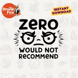 Zero Stars würde SVG nicht empfehlen - Bewertung Stil sarkastische SVG