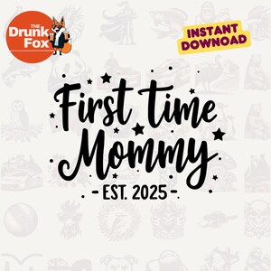Première fois maman est 2025 SVG – SVG arc-en-ciel pour baby shower et chemises de nouvelle maman