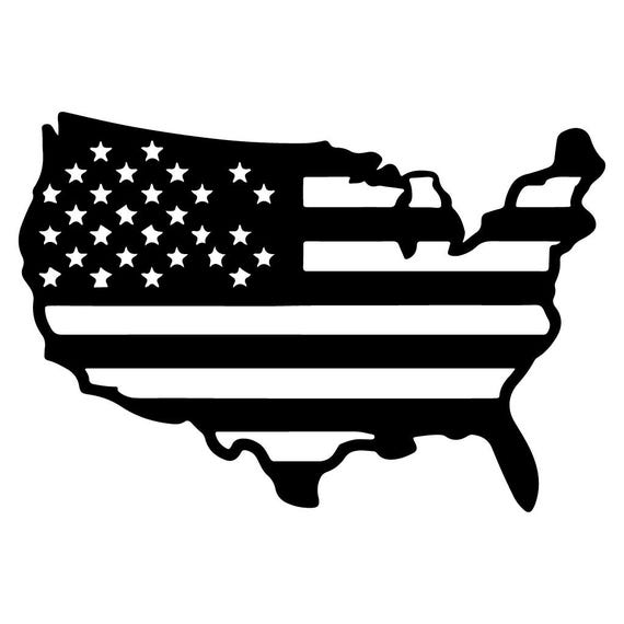 Mapa De Estados Unidos En Blanco Y Negro Vectorial