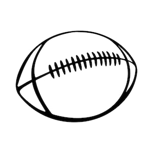 Ball American Football Sports SVG Black and White SVG Vector File for Laser Cutting 1