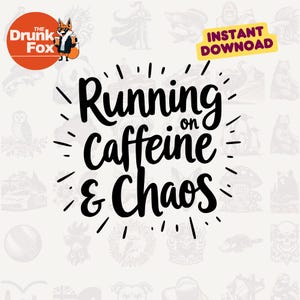 Scribble Chaos SVG – Funny Energy Overload SVG for Coffee Shirts