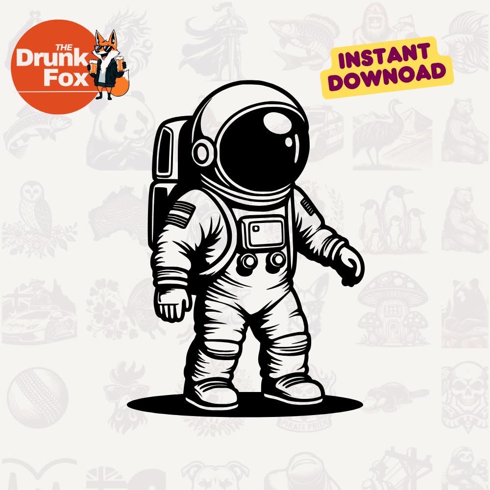 Astronaut with Planet Earth SVG | Space Explorer Clipart | Cosmic Digital Design | Galaxy Cut File for Science Projects