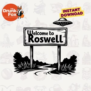 Buitenaards welkomstbord Roswell