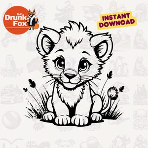 Lion Cub with Sunburst Glasses SVG - Roaring Cute SVG for Jungle and Safari Crafts