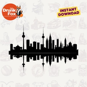 Berlin Skyline Silhouette SVG – Urban Germany Clipart for Wall Art, T-Shirts, and Crafts