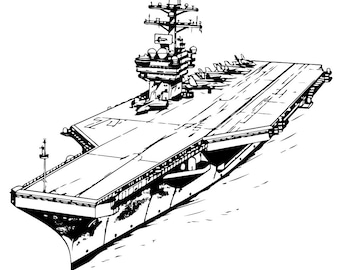 USS ジェラルド・R・フォード CVN-78 航空母艦 線画 設計図
