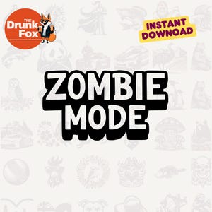 Zombie Mode ON SVG – Gamer Zombie Switch SVG for Funny Halloween Gamer T-Shirts