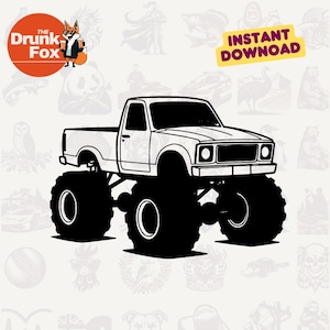 Minimal Monster Truck SVG - Clipart de bandes de roulement de pneu audacieux