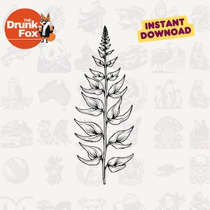 Honeysuckle Line Art SVG - Elegant Floral Digital Download for Cricut, Silhouette & DIY Crafts