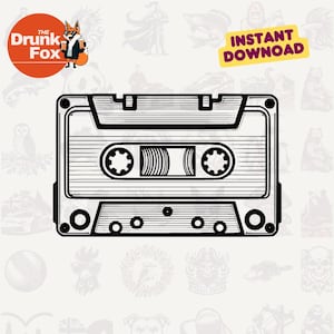 Old Cassette Tape SVG – 80s Mixtape Label Design for Music Fans