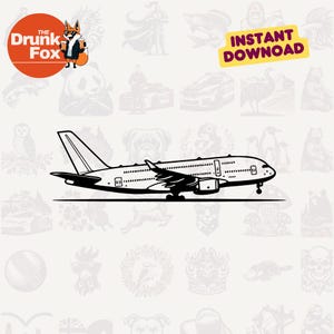 Airbus A380 SVG - Perfil Lateral Vetorizado de Dois Andares para Entusiastas da Aviação