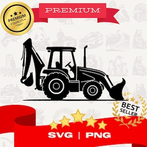 Backhoe SVG - Construction Tractor Equipment Clipart