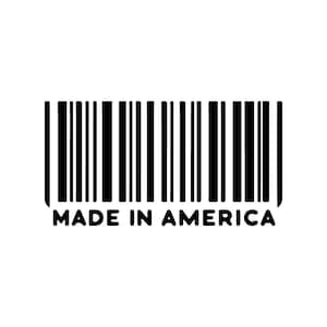 Barcode Made in America SVG - Background Black and White SVG Vector File for Laser Cutting