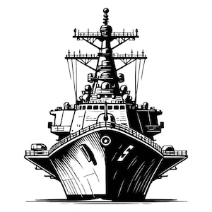 File vettoriale SVG per carro da battaglia della nave da guerra della nave da battaglia per il taglio laser 4