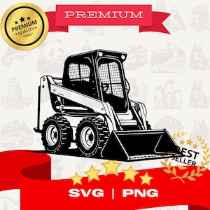 Skid Steer Loader SVG - Compact Construction Equipment Clipart