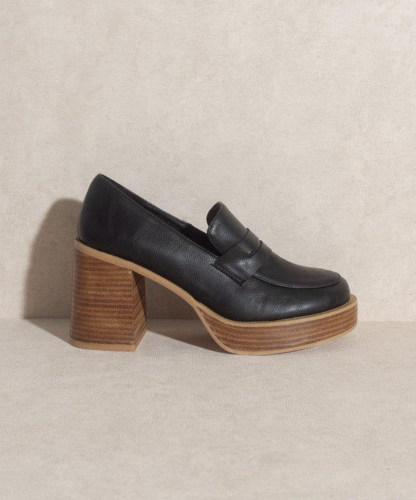 Black Hannah Platform Penny Loafers main image 1