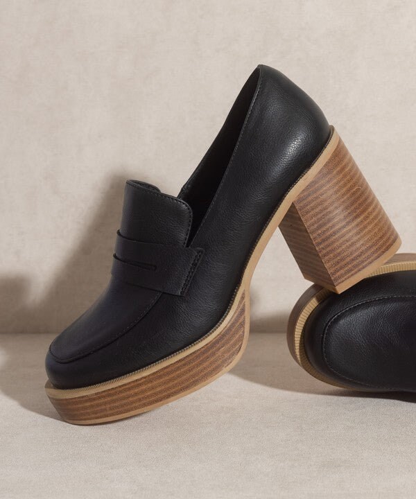 Black Hannah Platform Penny Loafers main image 0