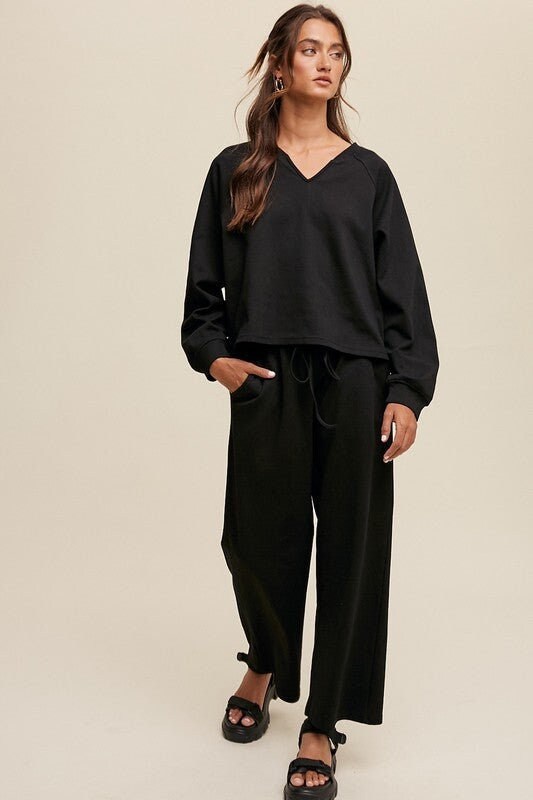 YACHI™ - Casual Long Sleeve Sweatshirt and Pants Set