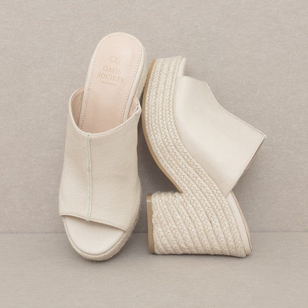 Melissa Chunky Espadrille Platform Slide Sandals