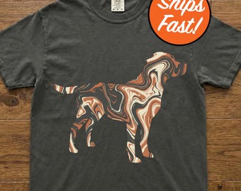T-shirt Mastiff, T-shirt pour chien à motif marbré, Design Mastiff coloré, Cadeau pour propriétaire d'animal, Haut pour chien graphique aux couleurs confort